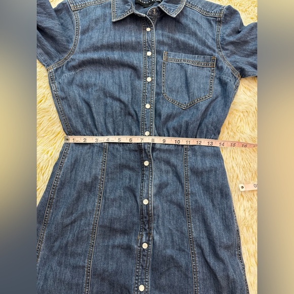 VERONICA BEARD Keston Snap-Front Denim Shirt Dress 4 - Picture 9 of 13